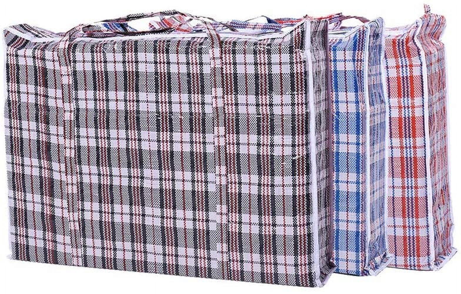 Jumbo Laundry Bags Zipped Reusable Large Strong Shopping Storage Bag With  Handle