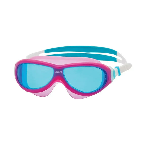 Zoggs Phantom Junior Swim Mask - Blue Lens - Pink/White