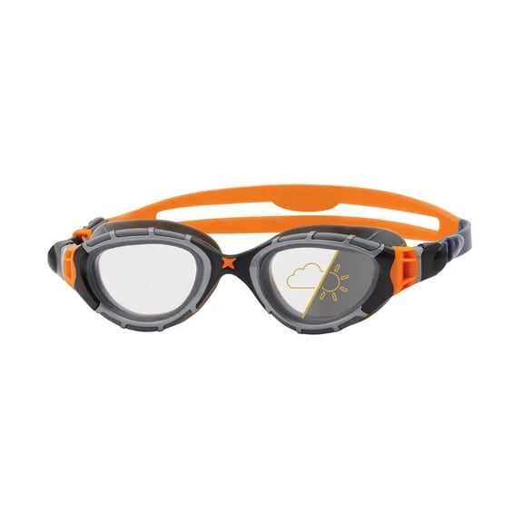 Zoggs Predator Flex Titanium Reactor Swimming Goggles – Photochromatic Lenses, Regular Fit