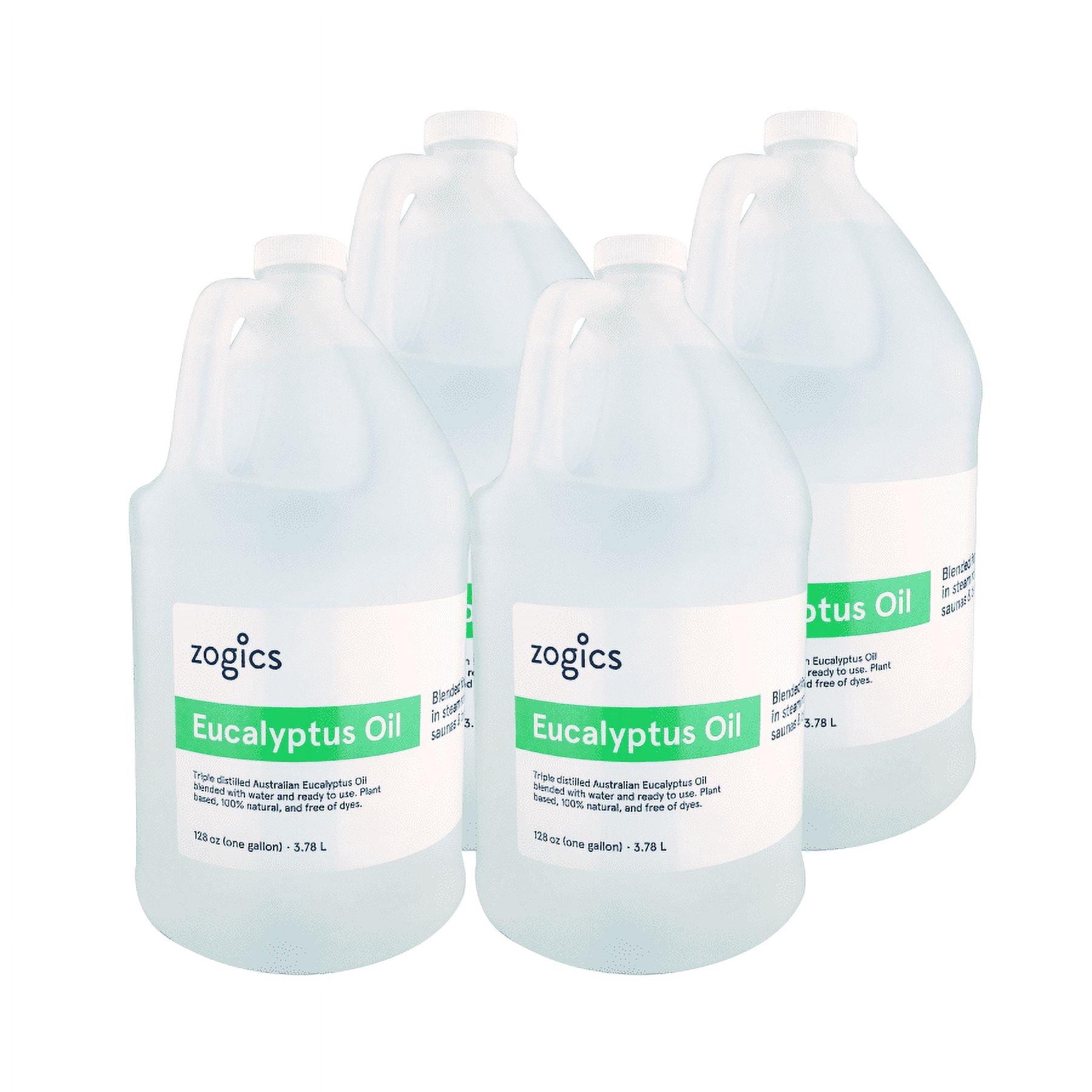 Zogics Ready-to-use Steam Room Spray with Eucalyptus Oil (Case of 4 Gallons)