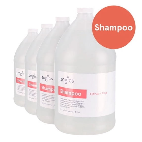 Zogics Shampoo, Citrus + Aloe (1 Gallon or Case of 4)