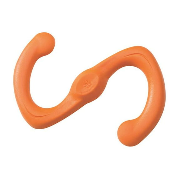 Zogoflex Orange Bumi Synthetic Rubber Dog Tug Toy, Large