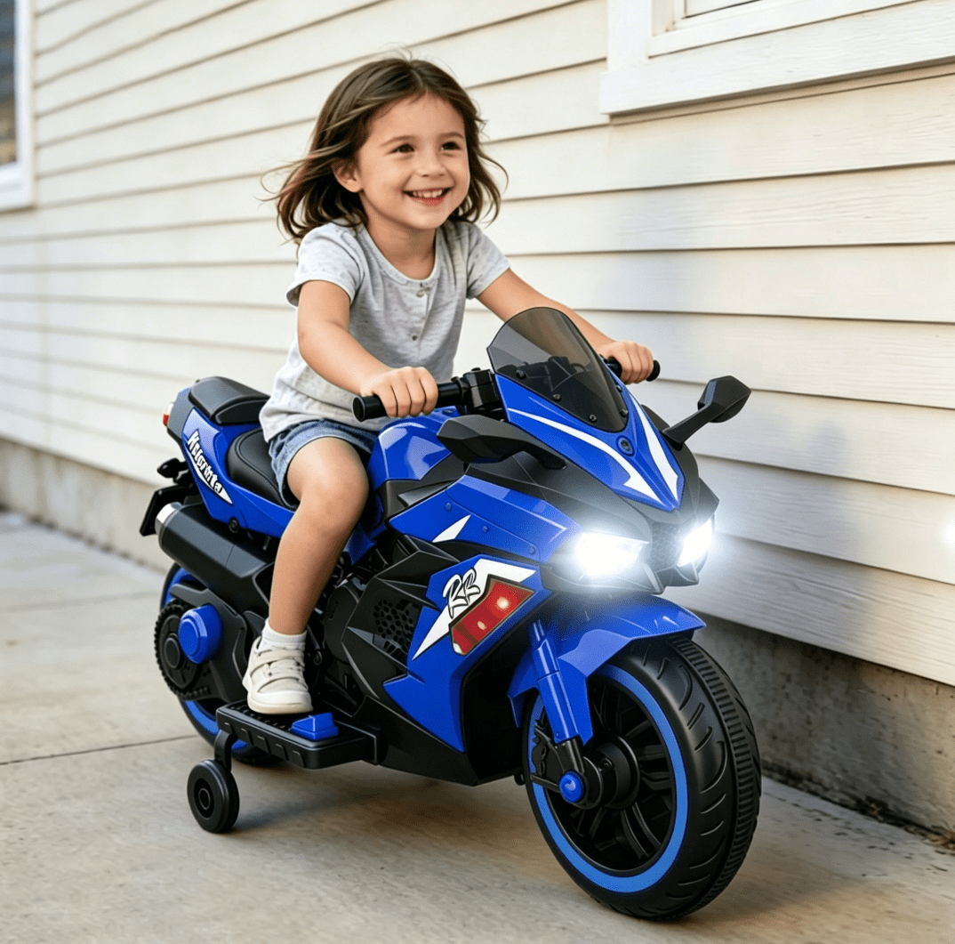 Zogymoz 12V Ride on Motorcycle for Kids, Electric Motorcycle with Remote Control, Powered Ride-ons Toy Gifts
