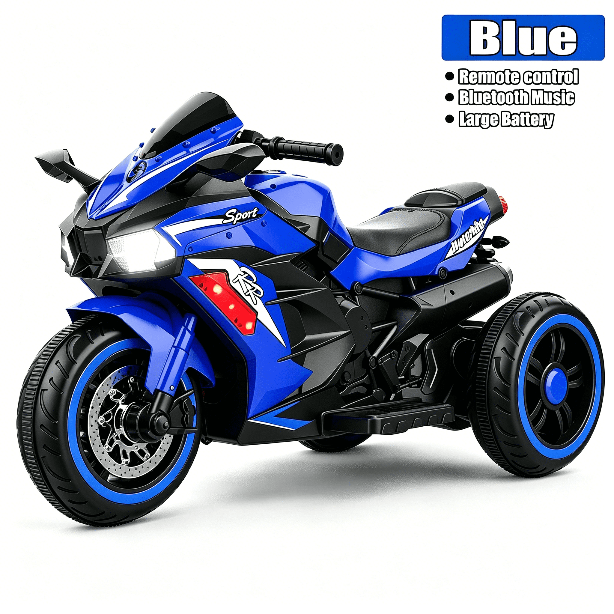 Zogymoz, Kids Electric Ride on Motorcycle, Pink, Bluetooth Music