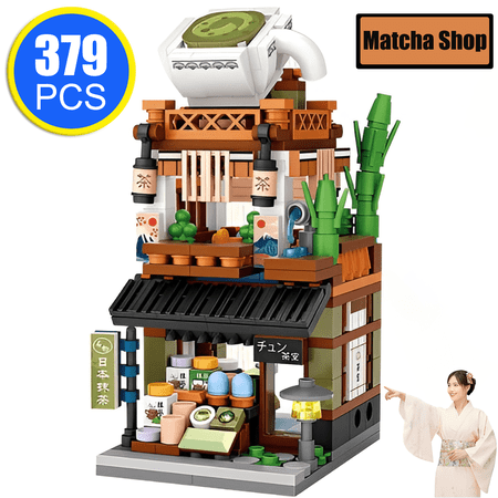 Zogymoz 379Pcs Building Blocks Set, Japanese Mini Bricks Building Toy for Kids,City Street View House Model,STEM Gifts for Kids