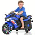 thumbnail image 1 of Zogymoz 12V Electric Kids Dirt Bike, Ride On Motorcycle for Kids, Ages 3 Years and Up, Blue, 1 of 8