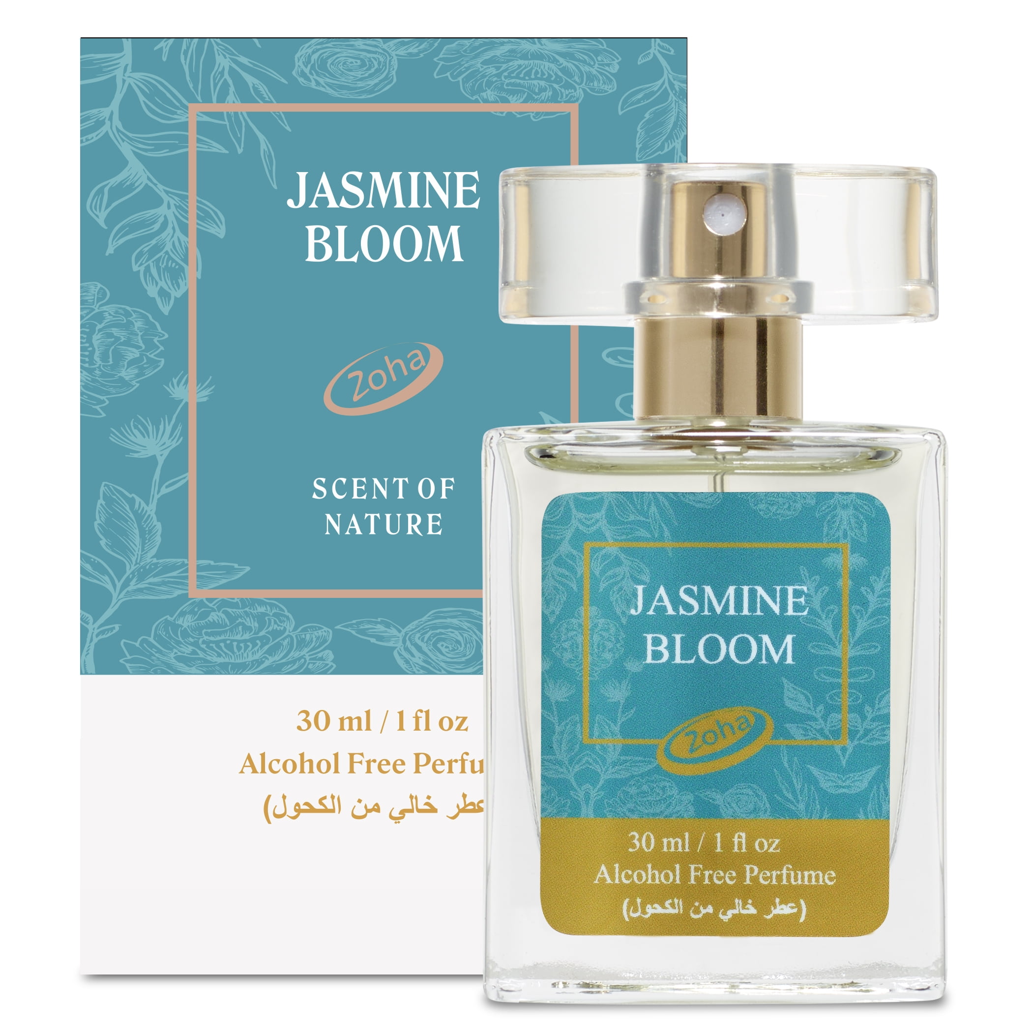 Zoha Jasmine Bloom Perfume Oil Women's Fragrance, AlcoholFree, Jasmine