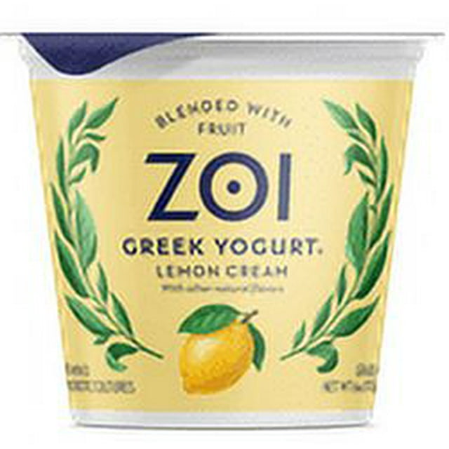 Zoi Greek Blended Lemon Cream Yogurt Net WT 6 Ounce