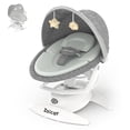 thumbnail image 1 of Zoicay 3-in-1 Portable Foldable Baby Swing Bouncer Rocker, Newborn Infant Rocking Seat with Remote Control, 5 Swing Speeds, 3 Music Modes, Bluetooth & Built-in Soothing Music, Easy Storage, Gray, 1 of 5