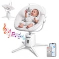 thumbnail image 1 of Zoicay Electric Baby Swing with App Remote Control, 5 Speeds 3 Sway Modes, Bluetooth Music, 5-Point Harness Infant Swing, White, 1 of 9