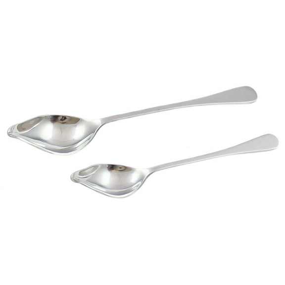 Zoie + Chloe Stainless Steel Saucier Drizzle Spoon with Tapered Spout - Set of 2