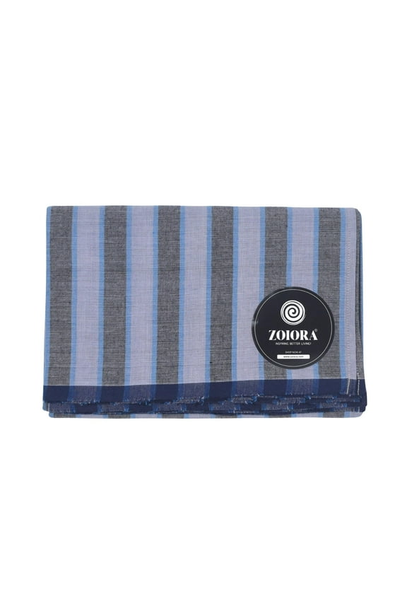 Pure Cotton Grey Striped Lungi for Men