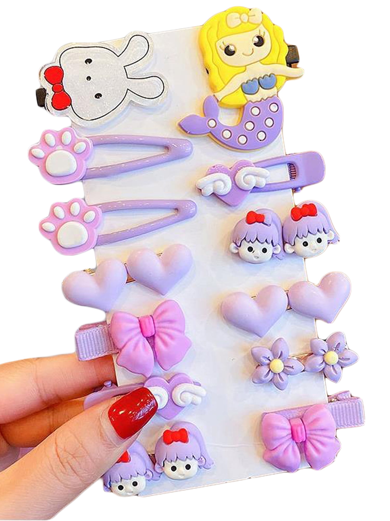 VTELI 8 Pcs kawaii hair clips featuring cute cartoon fox designs cute hair  clips animal hair clips suitable for women and girls and available in pink.  These clips make meaningful birthday gifts