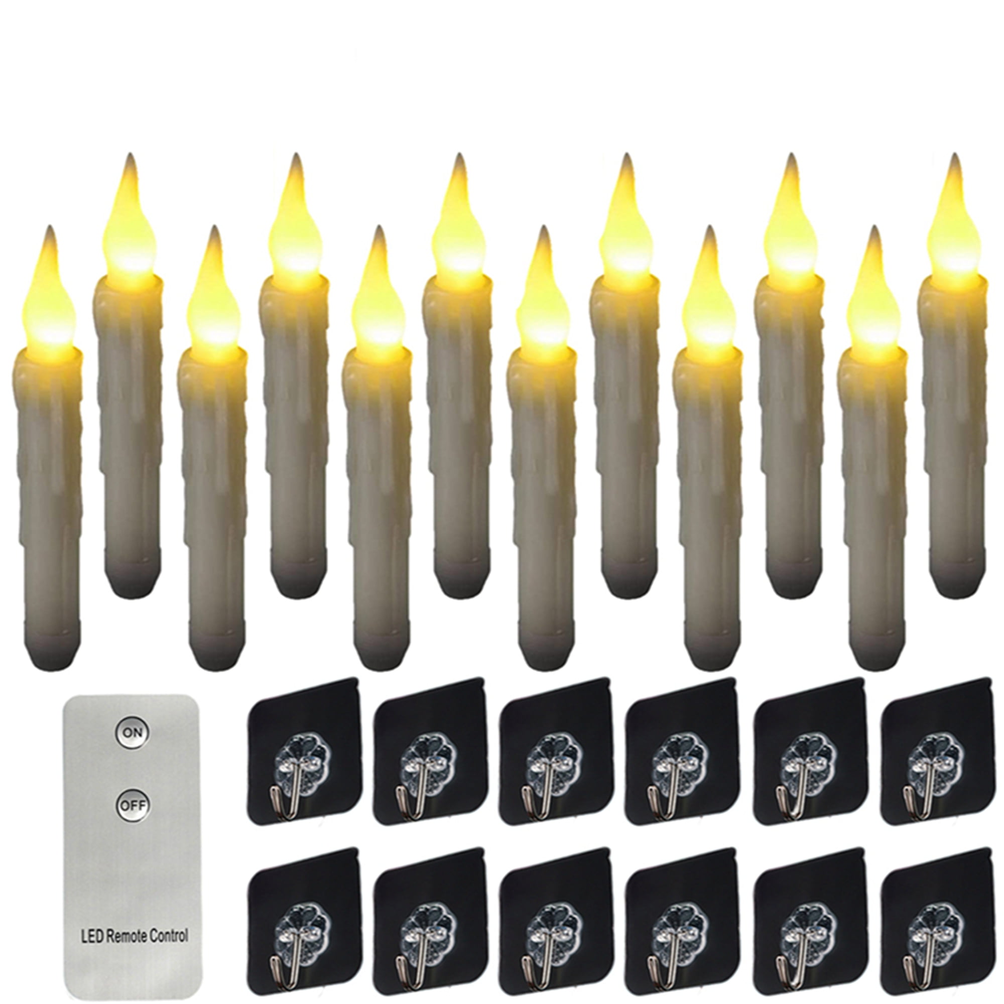 Zoiuytrg Christmas Floating Candle Lights Flameless Candles with Remote
