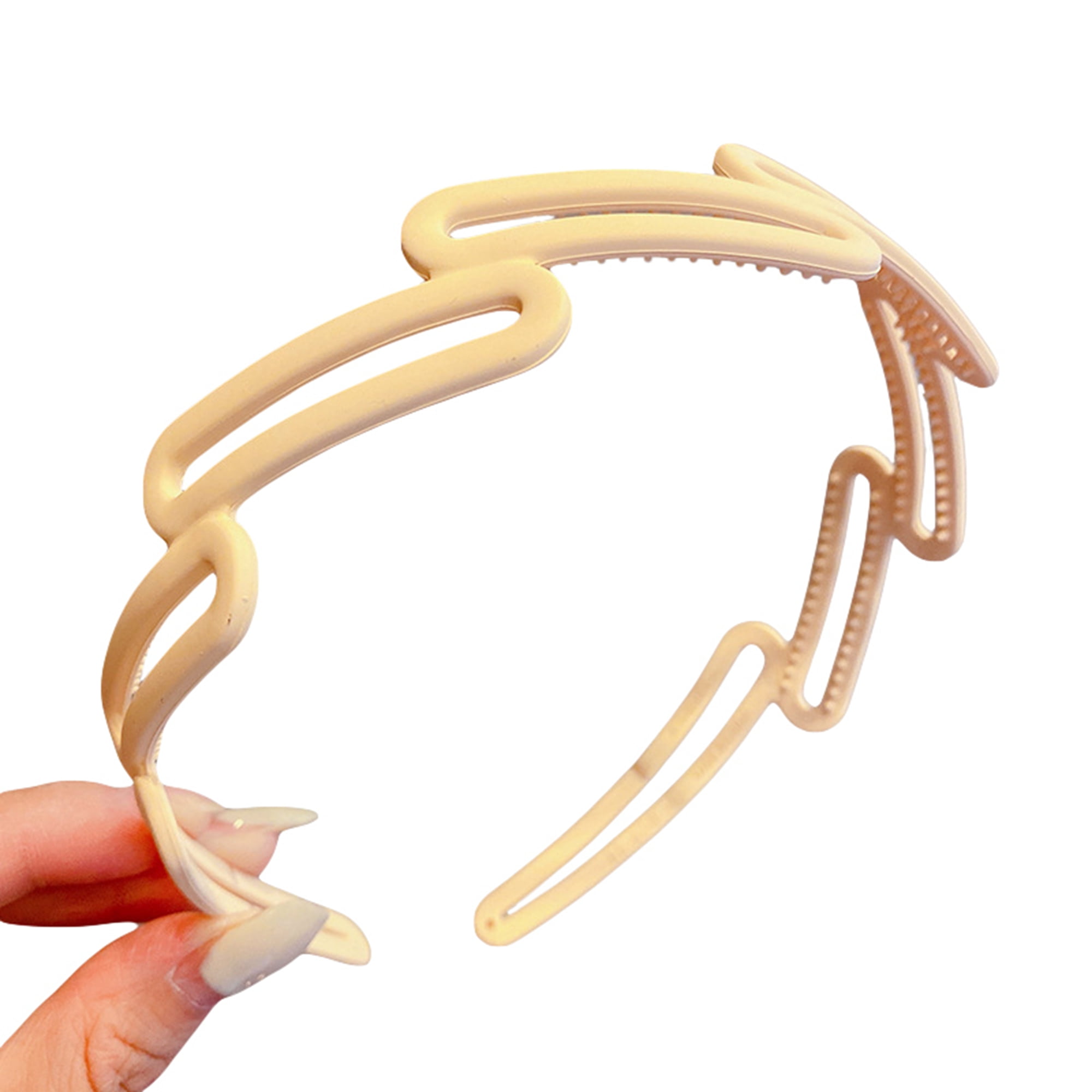 Zoiuytrg Non Slip Plastic Headbands with Teeth Skinny Hair Bands for