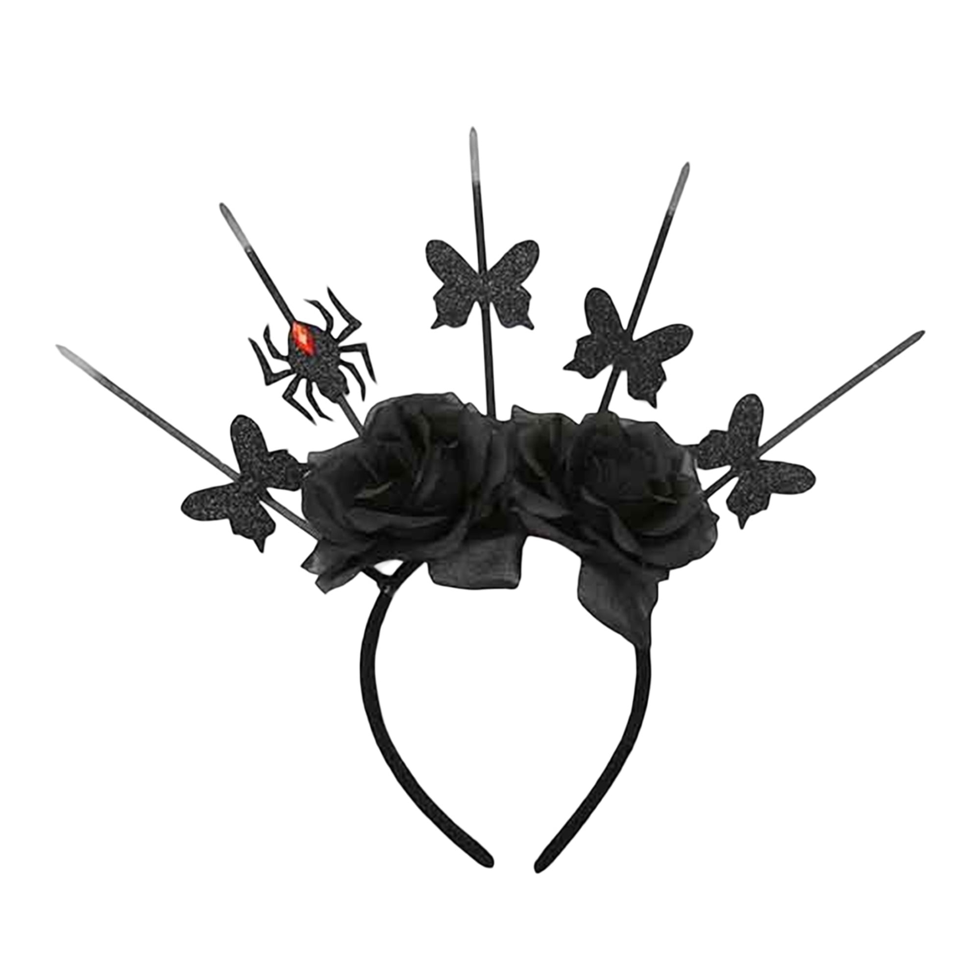 Zoiuytrg Women Halloween Headband Choker, Spider Bat Hairpiece Gothic Necklace