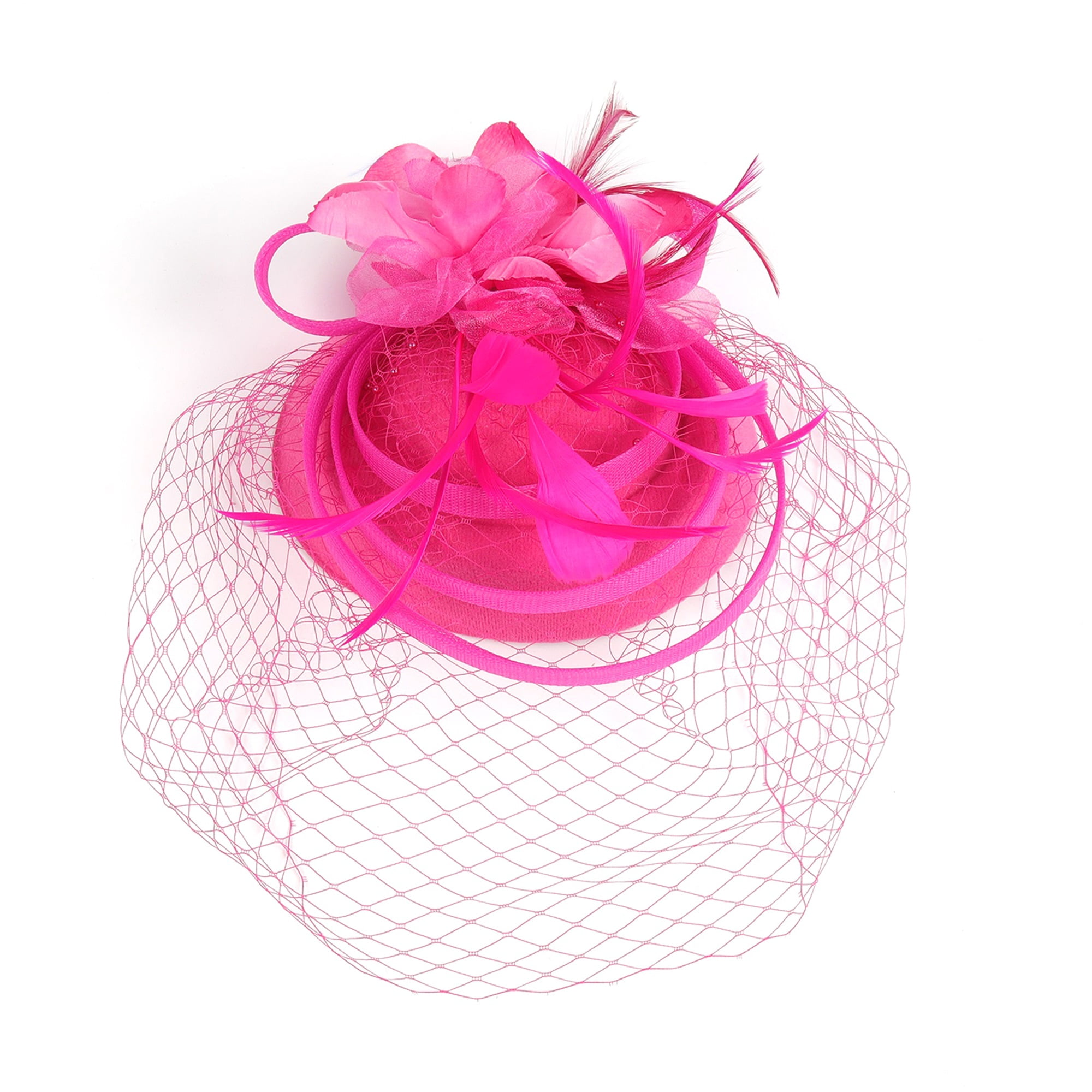 Zoiuytrg Women’s Fascinator Hats, Feather Tea Party Headbands Mesh Wedding Hats
