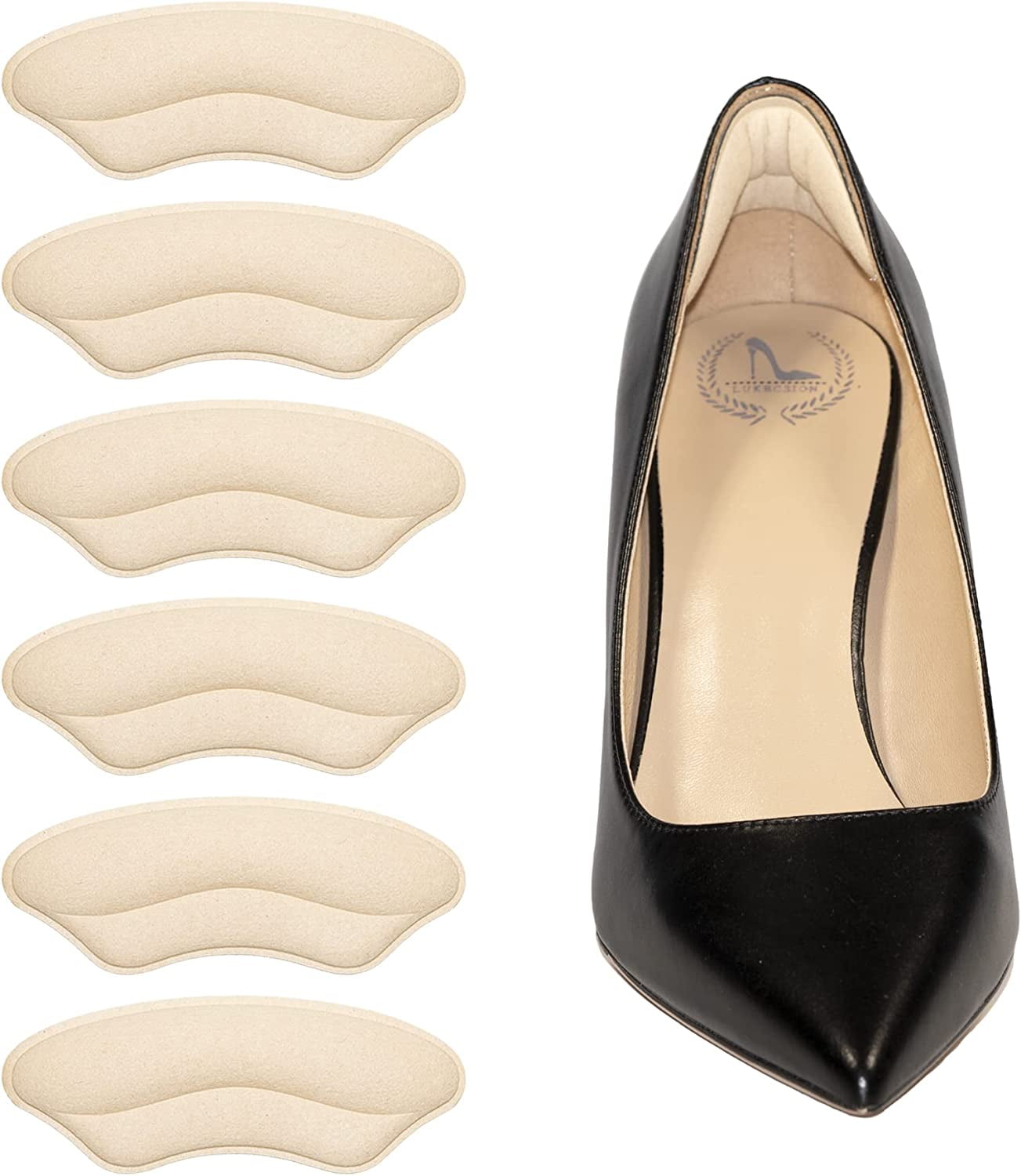 Heel Cushion Inserts Heel Cuffs Self Adhesive Slip Prevention Silicone  Insoles for High Heels or Shoes - Walmart.com