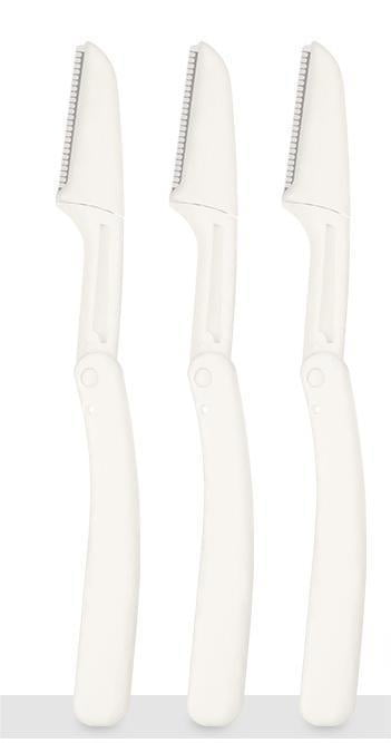 Zoizocp Touch-Up Multipurpose Exfoliating Dermaplaning Tool, Eyebrow Razor, and Facial Razor with Precision Cover, 3 Count