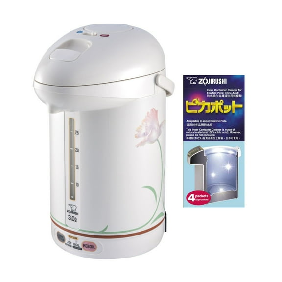Zojirushi CW-PZC30FC Micom Super Boiler with 4 Packs of Descaling Agent