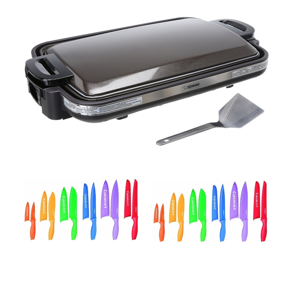 Zojirushi EA-DCC10 Gourmet Sizzler Electric Griddle with 12-Piece Knife Set  