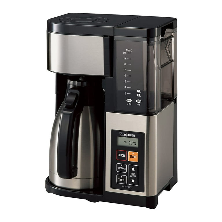 Zojirushi EC-YTC100XB Fresh Brew Plus 10-Cup Thermal Carafe Coffee Maker,  Stainless Black 