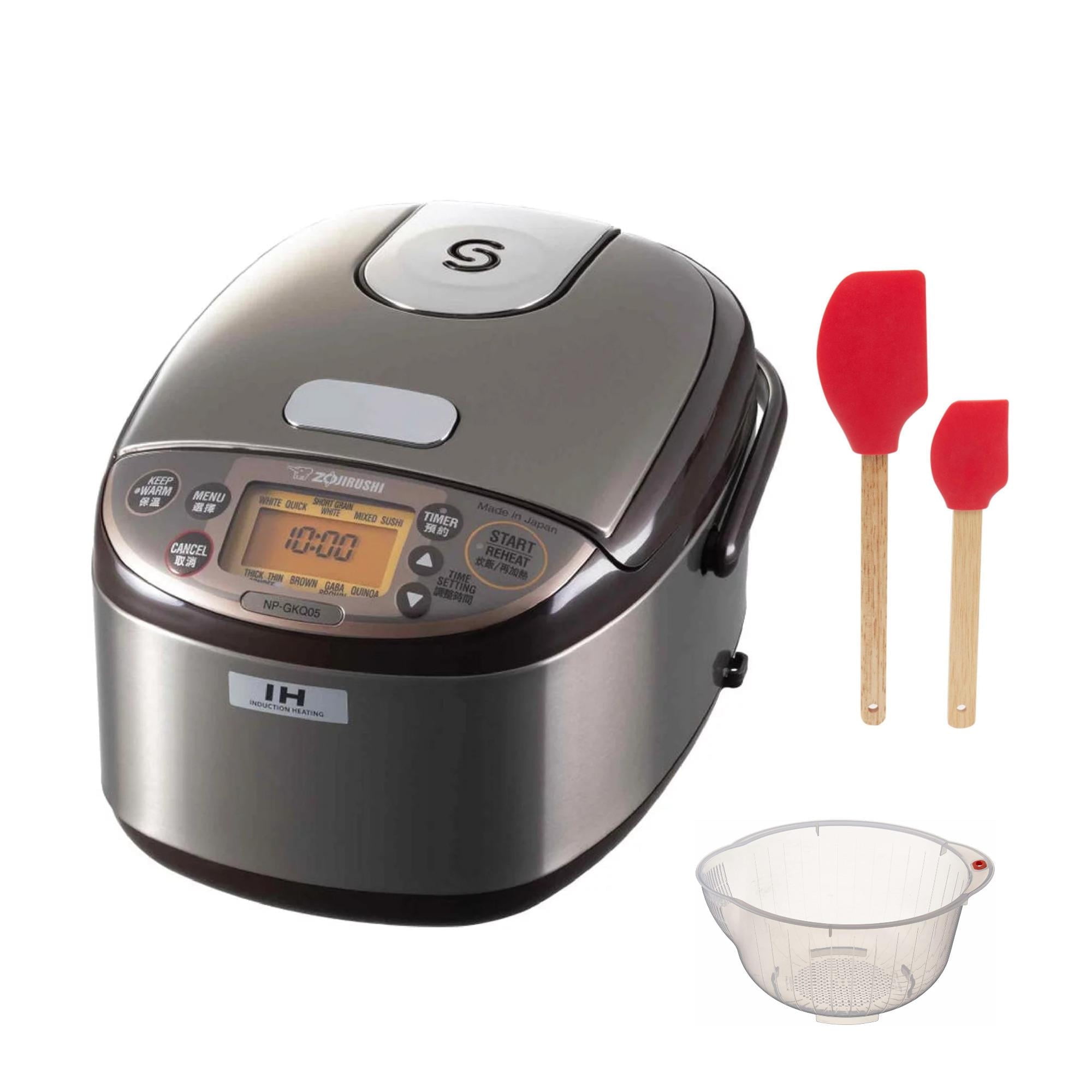 Zojirushi Induction Heating System Rice Cooker and Warmer (3-Cup/Dark  Brown) with Accesory