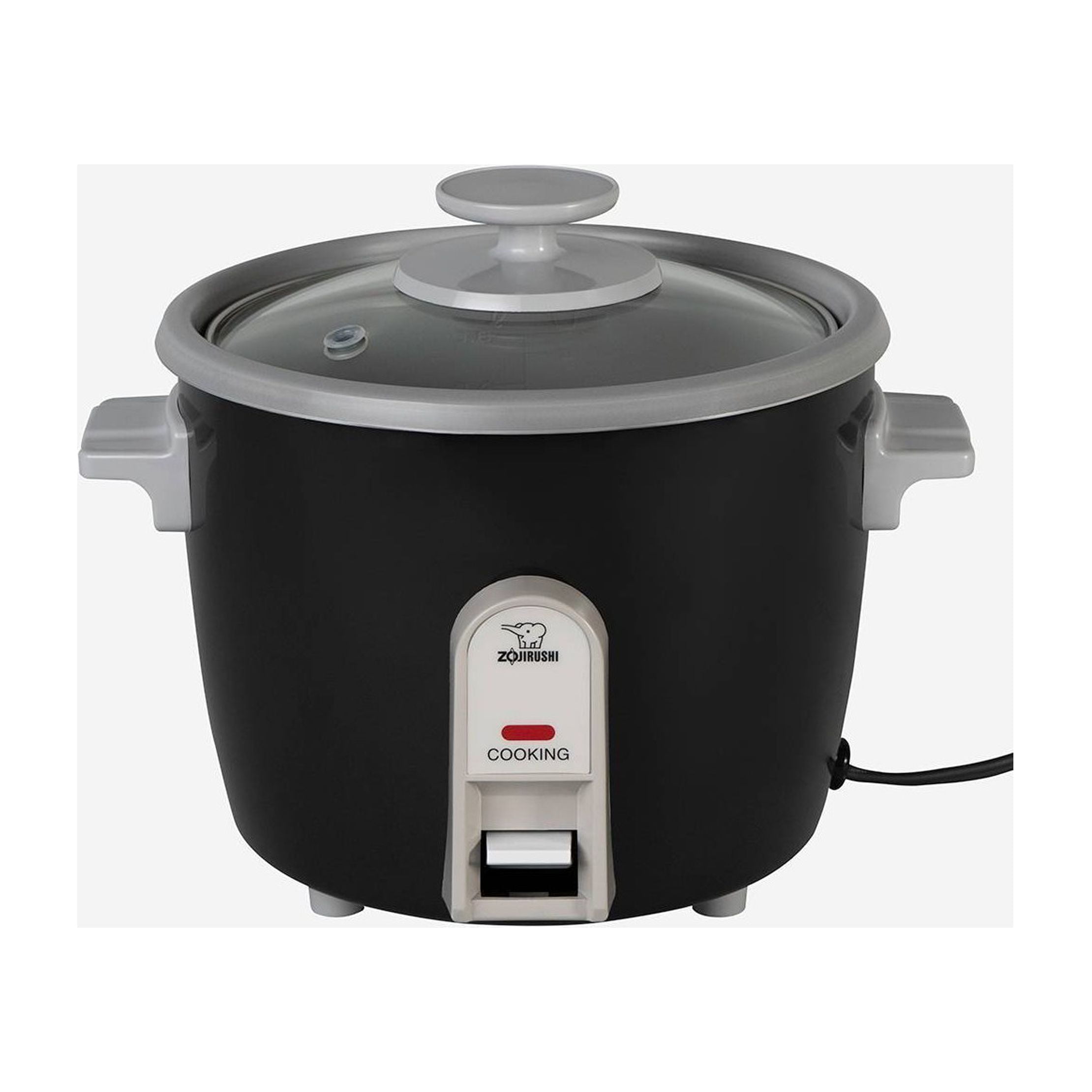 Compact White Electric 3 Cup Rice Cooker with Steamer