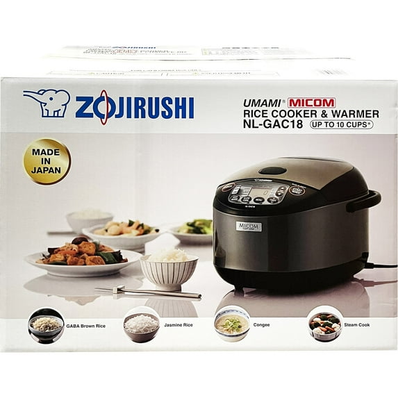 Zojirushi NL-GAC18BM 10 Cup (Uncooked) Umami Micom Rice Cooker and Warmer
