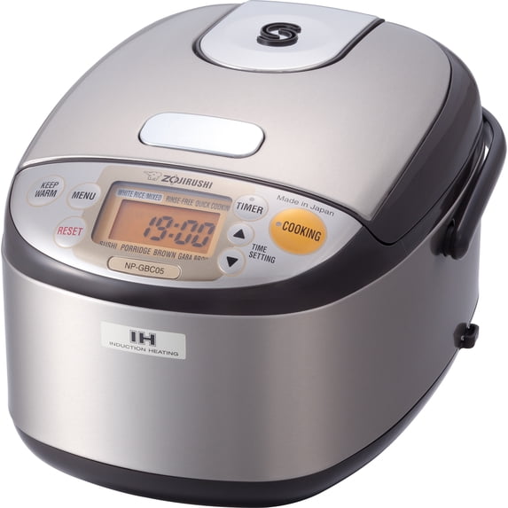 Zojirushi NP-GBC05XT 3 Cup (Uncooked) Induction Heating Rice Cooker & Warmer, Stainless Dark Brown, Made in Japan