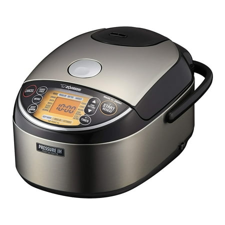 Zojirushi - 5.5 Cup Pressure Induction Heating Rice Cooker - Stainless Steel Black