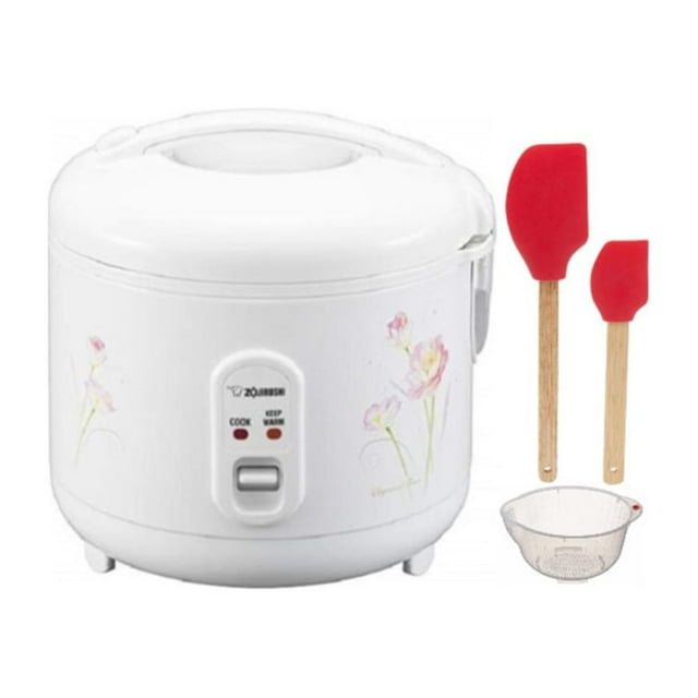 Zojirushi NSRPC10 Rice Cooker and Warmer (1.0Liter, Tulip) Bundle