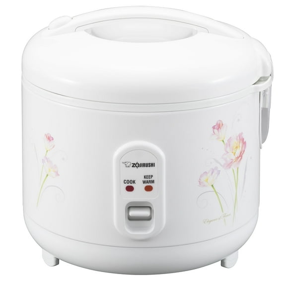 Zojirushi NS-RPC10FJ 5.5-Cup Electric Rice Cooker, White - Triple Heater, Easy One-Touch Operation