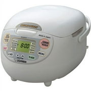 Zojirushi NS-ZCC10WZ Neuro Fuzzy Rice Cooker & Warmer, 5.5 Cup (Uncooked), Premium White, Made in Japan