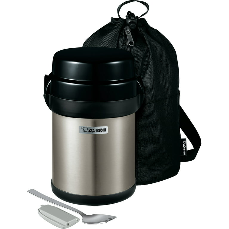 Zojirushi Mr. Bento Stainless Steel Lunch Jar Food Jar 4 Containers Thermos  Bag