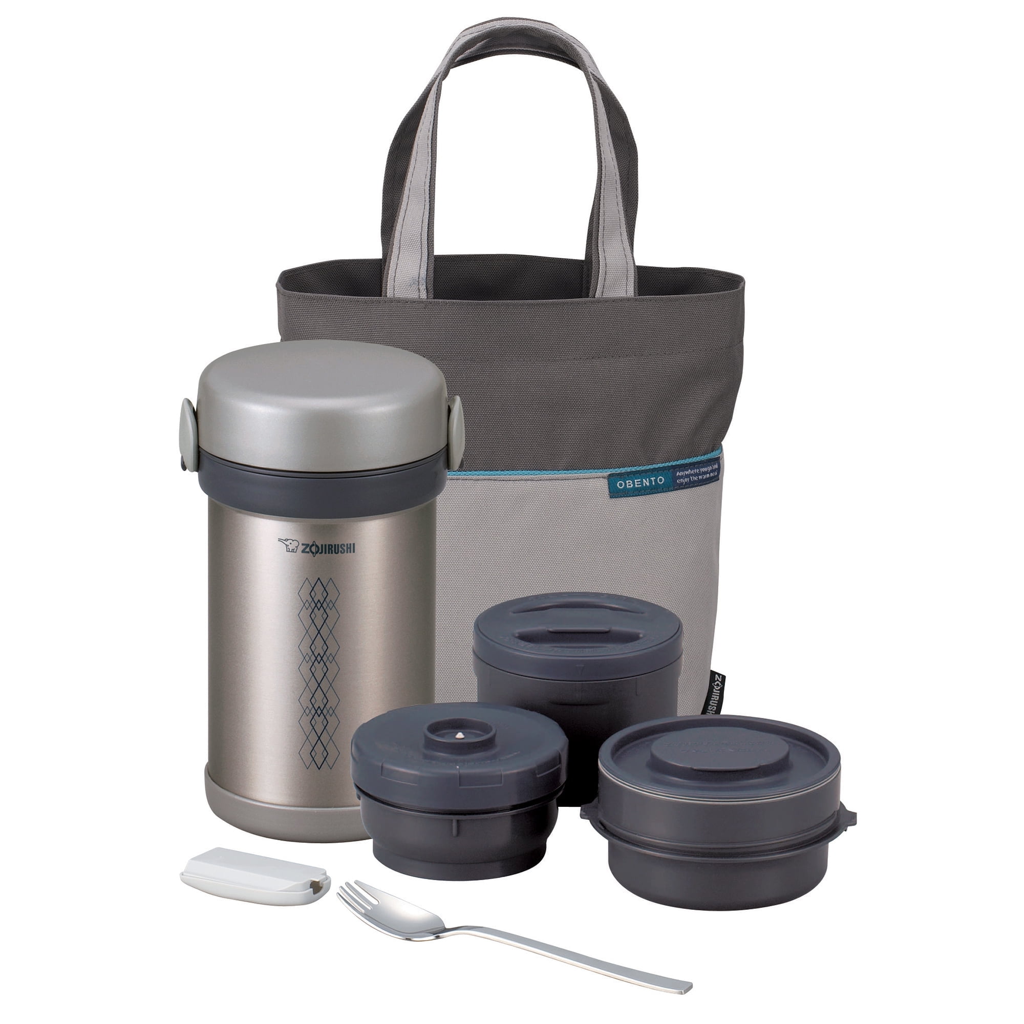 Zojirushi Stainless Steel Insulated Lunch Jar with Microwaveable Bowls