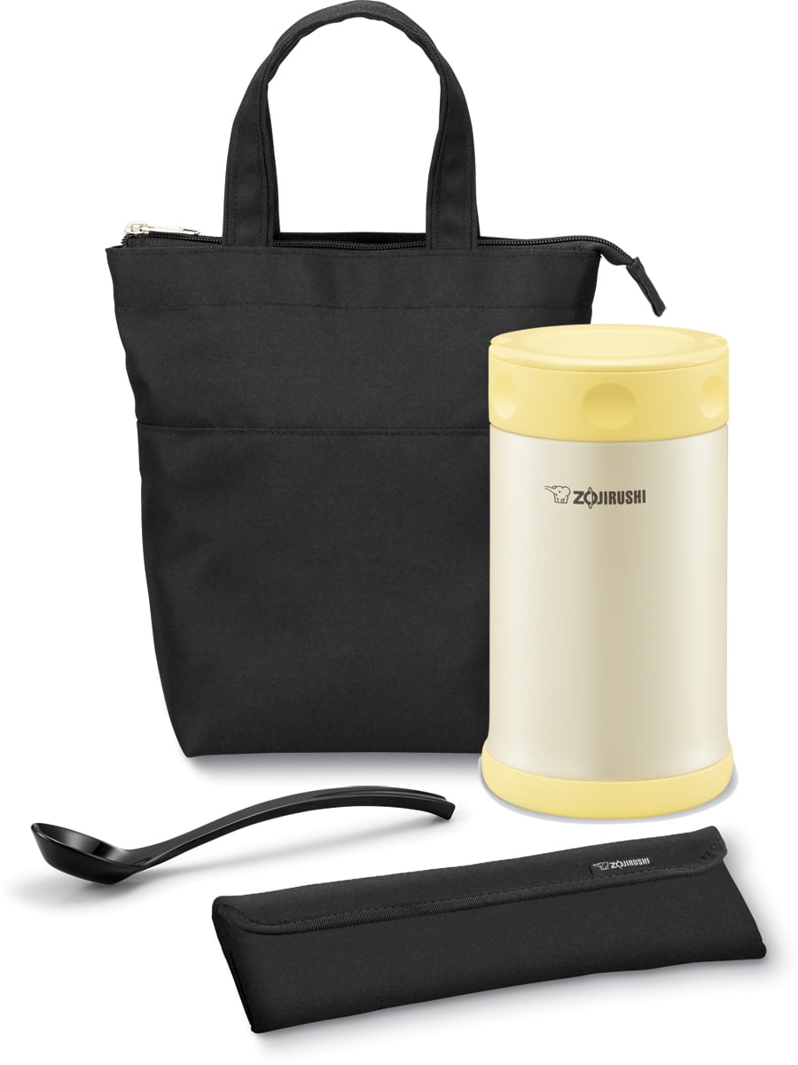 Zojirushi Stainless Steel Food Jar with Tote-Pearl Yellow SW