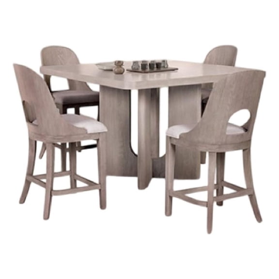 Zoko 7pc Counter Height Dining Table Set- 6 Seater- White Wash Oak