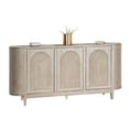thumbnail image 1 of Zoko Sideboard Buffet Console, Arched Design Doors, 77 Inch White Wood, 1 of 3