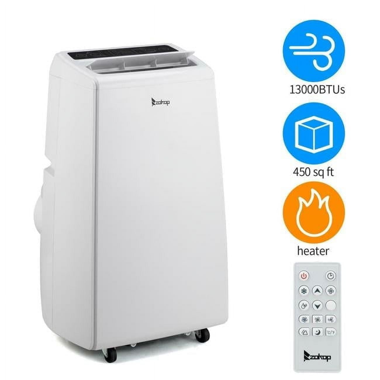 Zokop  13000 BTU 4 in 1 Portable Dehumidifier Air Conditioner with Fan Heater & AC Unit, White