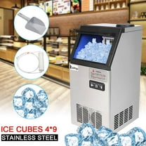 Zokop Commercial Ice Maker Machine 110lbs/24h, 24lbs Storage Capacity