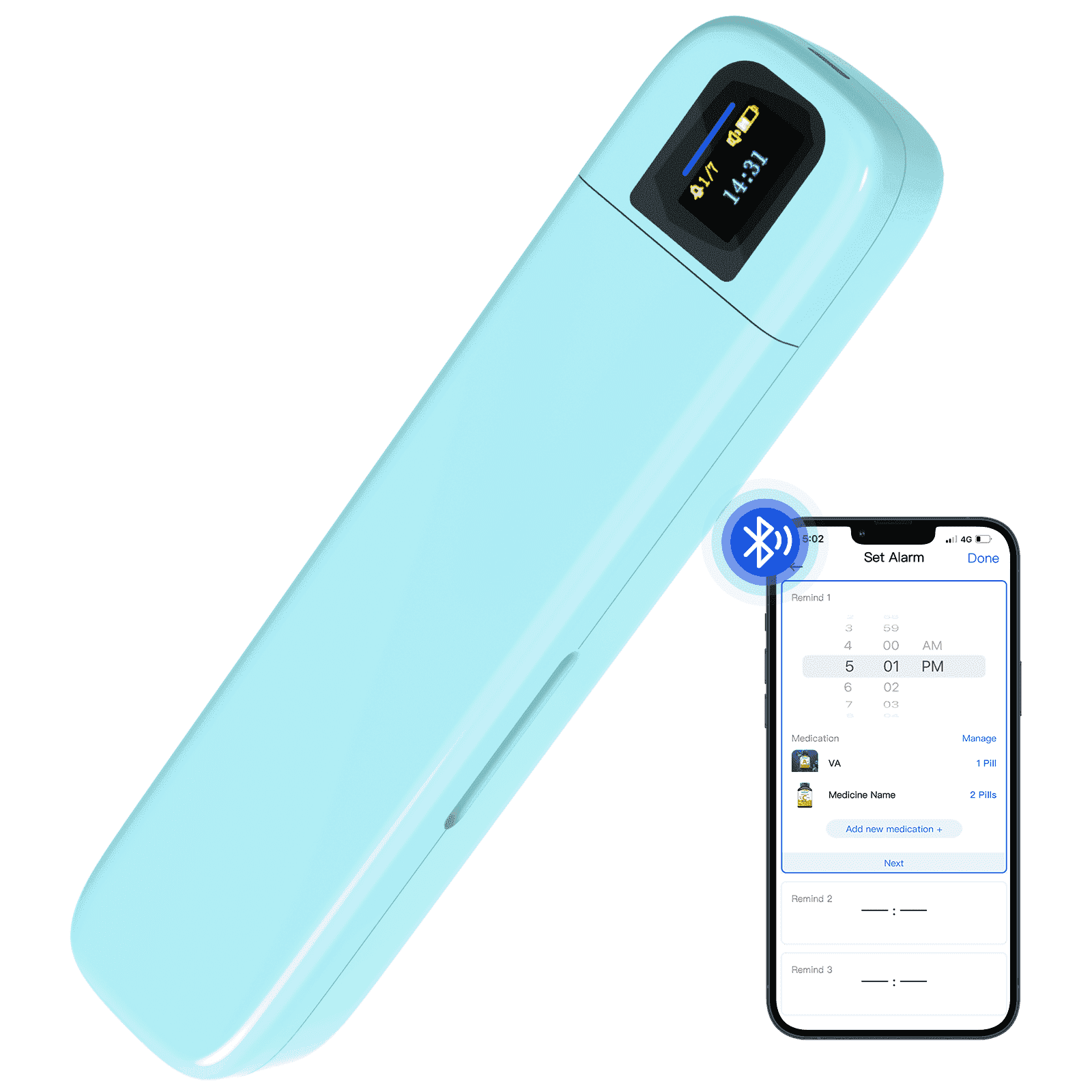 Zoksi Bluetooth Electronic Pill Dispenser, Weekly 7 Day Single Dose ...