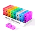 thumbnail image 1 of Monthly Pill Organizer 2 Times a Day, One Month Pill Box with AM and PM, 30 Day Pill Case with 32 Portable Compartments, 1 of 6