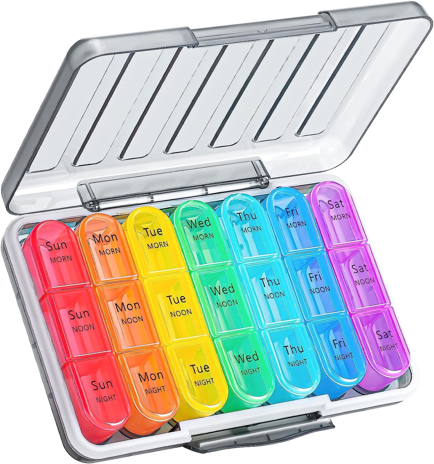 Zoksi Weekly Pill Organizer 3 Times a Day, MoistureProof Large Pill