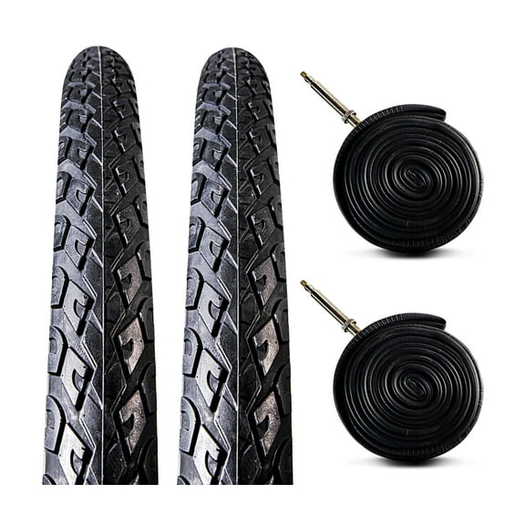 Zol Bundle 2 Pack Velocita Road Reflective Tire and Tube 700X38c Presta/French Valve