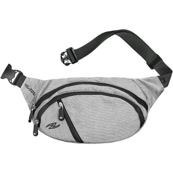 Zol Classic Medium Sport and Travel Fashion Fanny Pack Men Women Waist Bag 3 Pockets