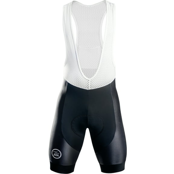 Zol Cycling  Black and White Bib Short Men's