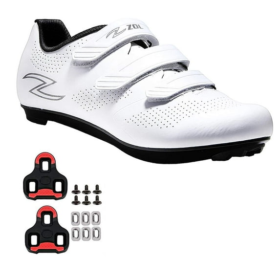Zol Fondo Road Cycling Shoes with Keo Cleats (5.5, White)