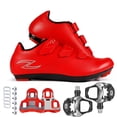 thumbnail image 1 of Zol Fondo Road Cycling Shoes with Pedals and Cleats (11.5, Red), 1 of 2