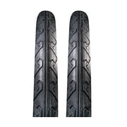 Zol Hybrid Urban Reflective Mtb Mountain Bike Tire 26"x1.95 (Black, 2 pcs)